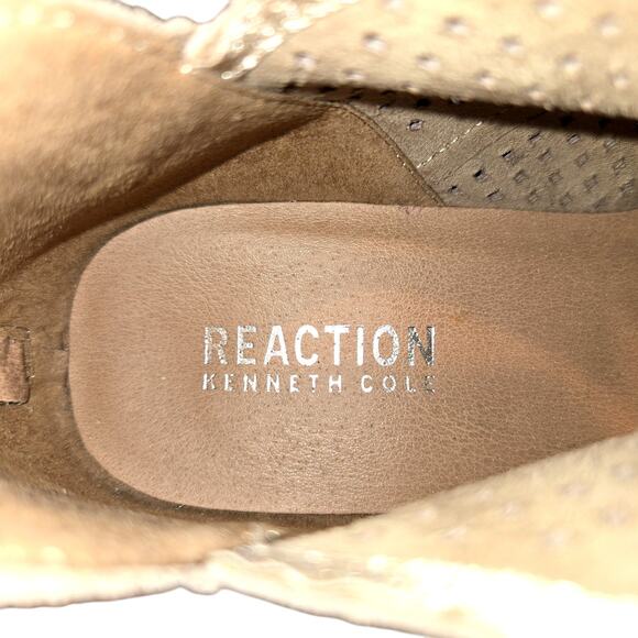 Kenneth Cole REACTION 7 Brown Women's Chelsea Ankle Boots 1 1/2 Inch Heel Shoes - Picture 5 of 9